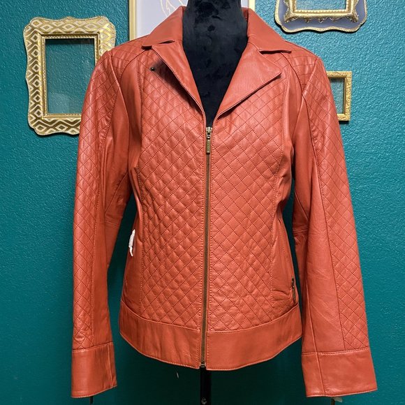 NEW Bradley Bayou Quilted Panel Leather Jacket - Picture 1 of 9